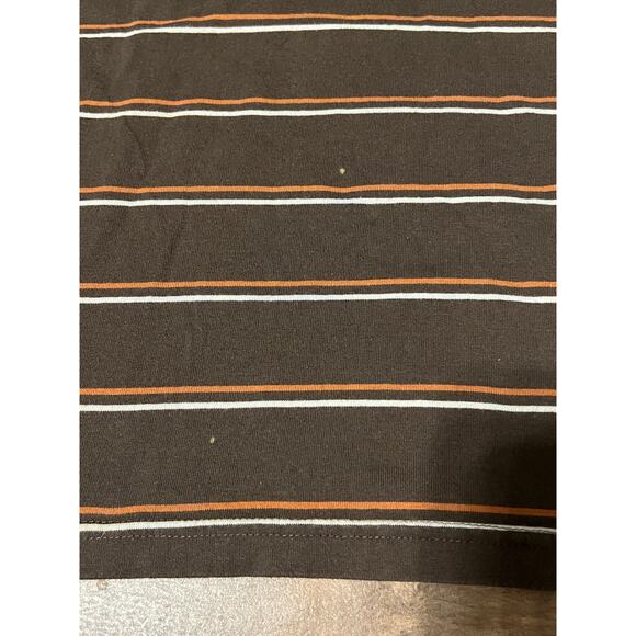 O'neill Polo Shirt Mens Adult XXL Brown Stripes Casual Pocket Surf Logo - Picture 5 of 6